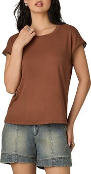 Wit & Wisdom Crochet Cap Sleeve Tee