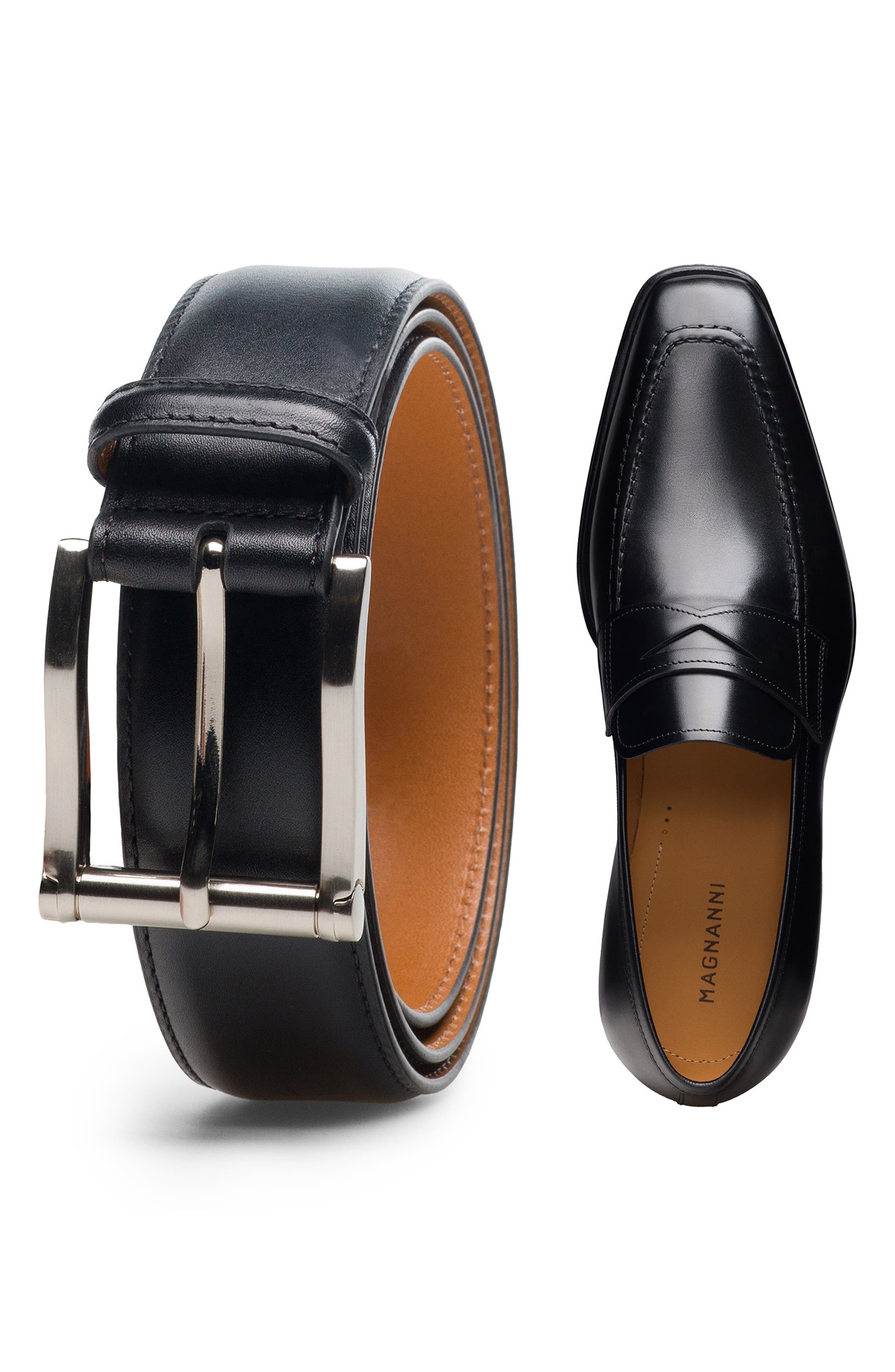 Magnanni Maine Water Resistant Loafer, Alternate, color, Black