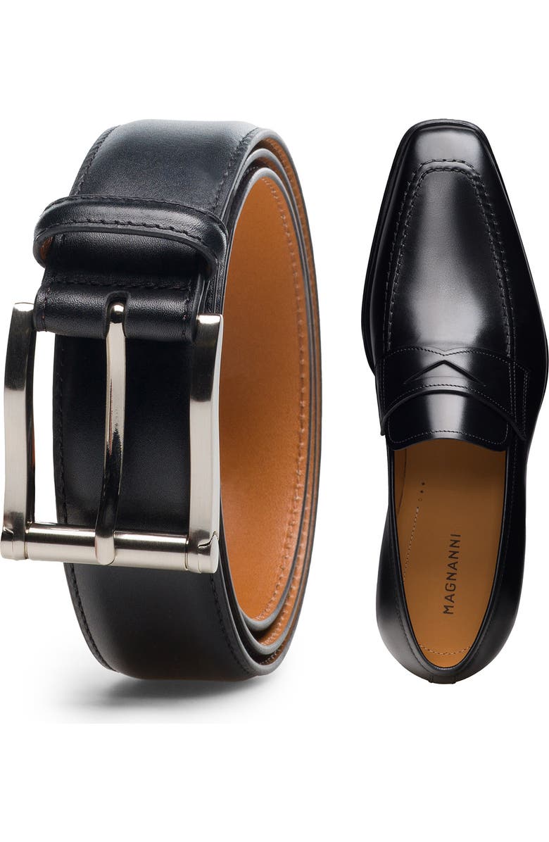 Magnanni Maine Water Resistant Loafer, Alternate, color, Black