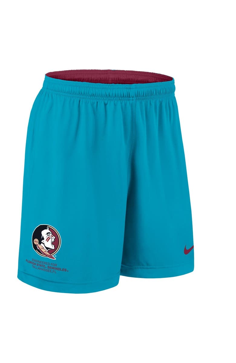 Nike Men's Nike Garnet/Turquoise Florida State Seminoles 2025 Sideline Reversible Performance Shorts, Alternate, color, 