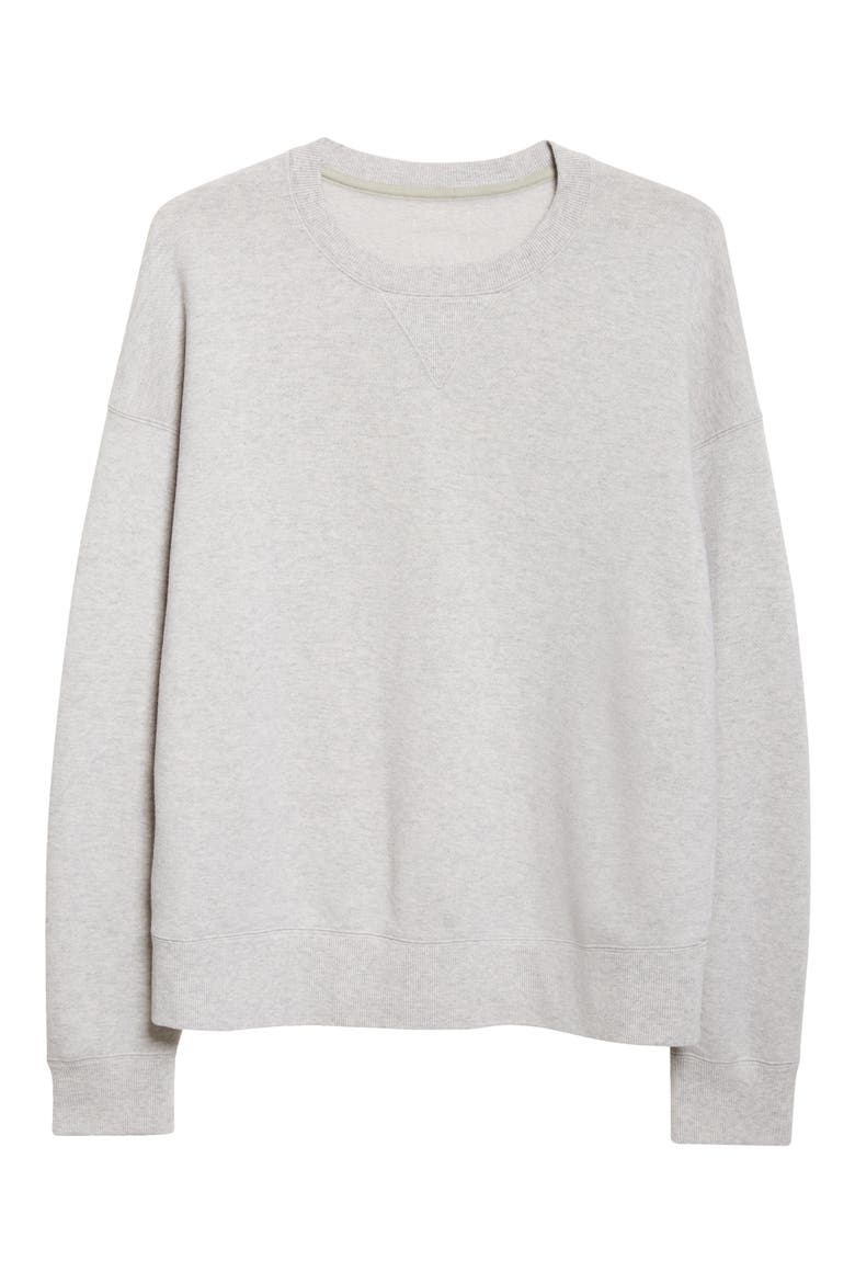 Jumbo Fine Wool & Cotton Sweatshirt, Alternate, color, GREY