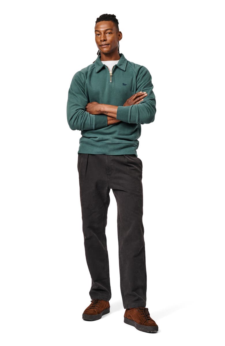 Aubin Dunster Zip Neck Sweatshirt, Alternate, color, Racing Green
