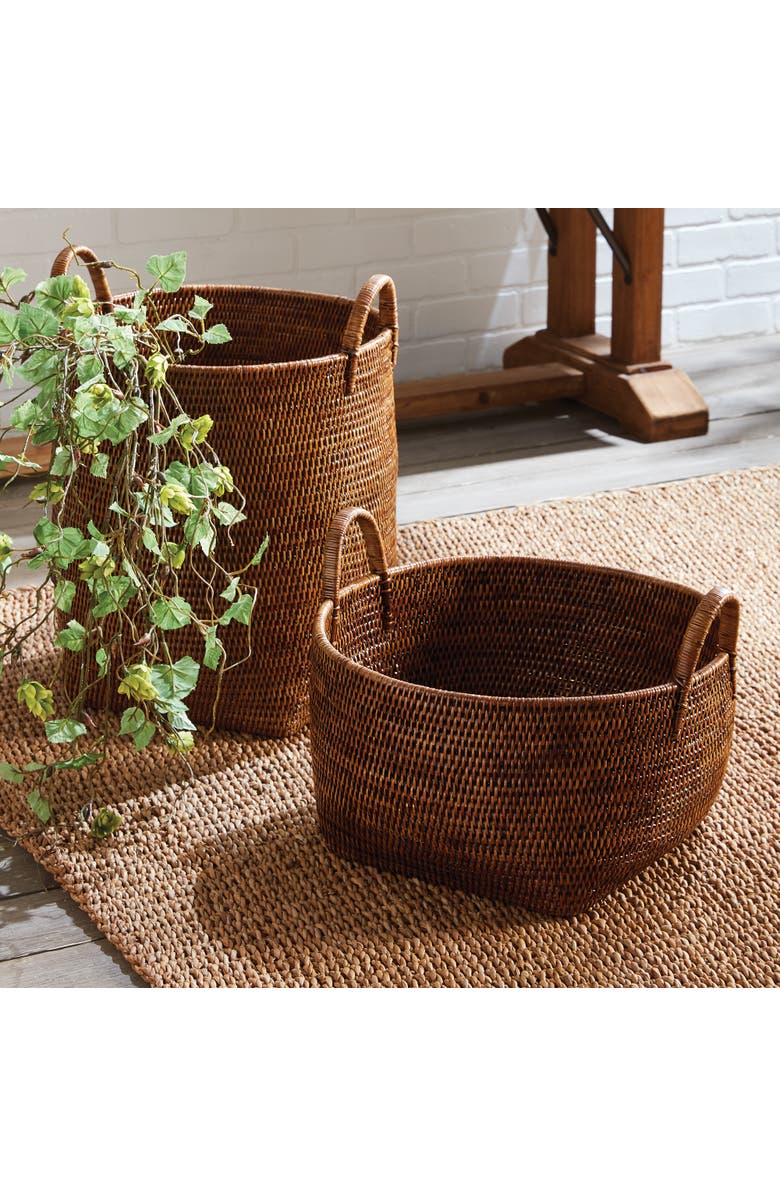 Napa Home & Garden Burma Rattan Orchard Baskets, Set Of 2, Alternate, color, Brown