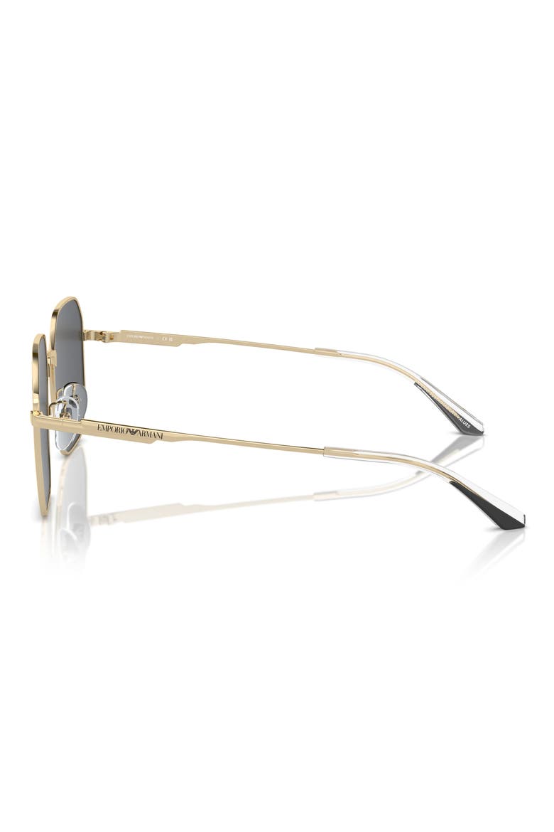 57mm Pilot Sunglasses, Alternate, color, SHINY PALE GOLD / DARK GREY