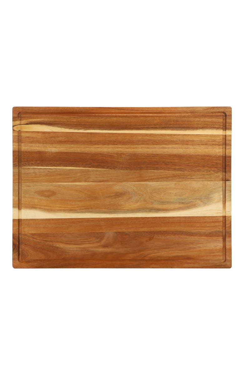 Megachef Acacia Wood 24 x 18 Inch Large Cutting, Prep and Serving Butcher Cutting Board, Alternate, color,