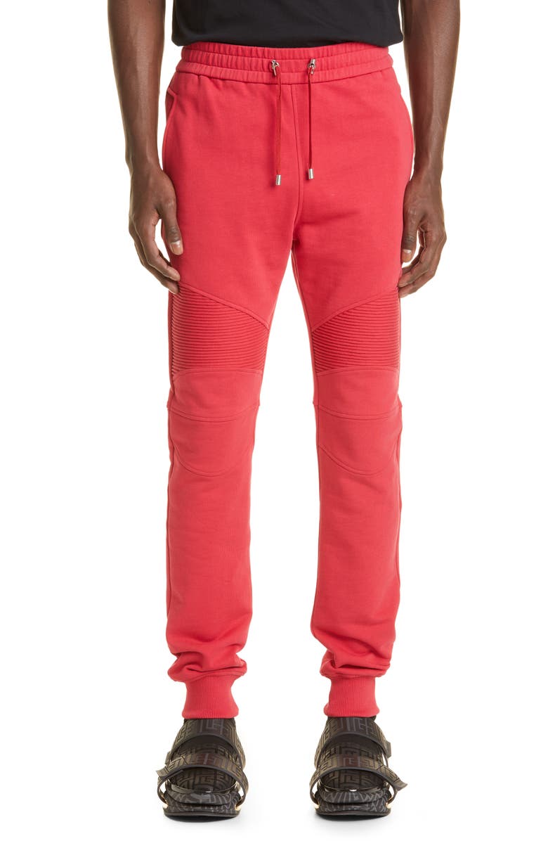 Balmain Men's Ribbed Joggers, Main, color,