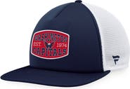 FANATICS Men's Fanatics Branded Navy/White Washington Capitals Foam Front Patch Trucker Snapback Hat