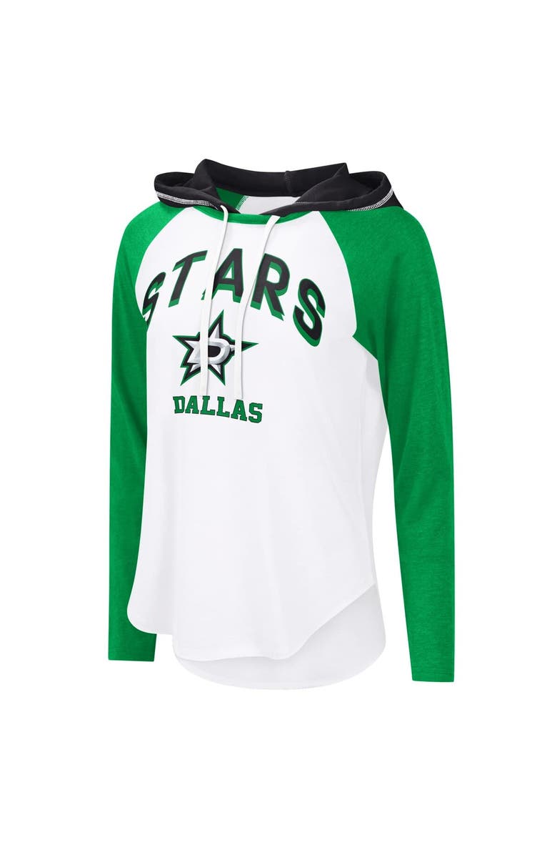 G-III 4HER BY CARL BANKS Women's G-III 4Her by Carl Banks White Dallas Stars VIP Raglan Long Sleeve Hoodie T-Shirt, Alternate, color, White