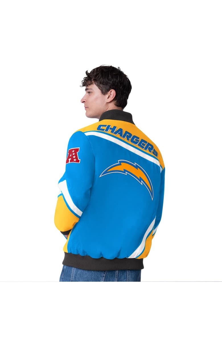 G-III Extreme Men's G-III Extreme Powder Blue Los Angeles Chargers Maximum Racing Full-Snap Jacket, Alternate, color,