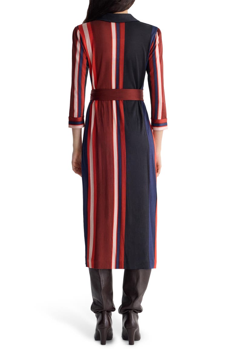 Sana Two Stripe Midi Wrap Dress, Alternate, color, PAGLIA STRIPE OXIDE