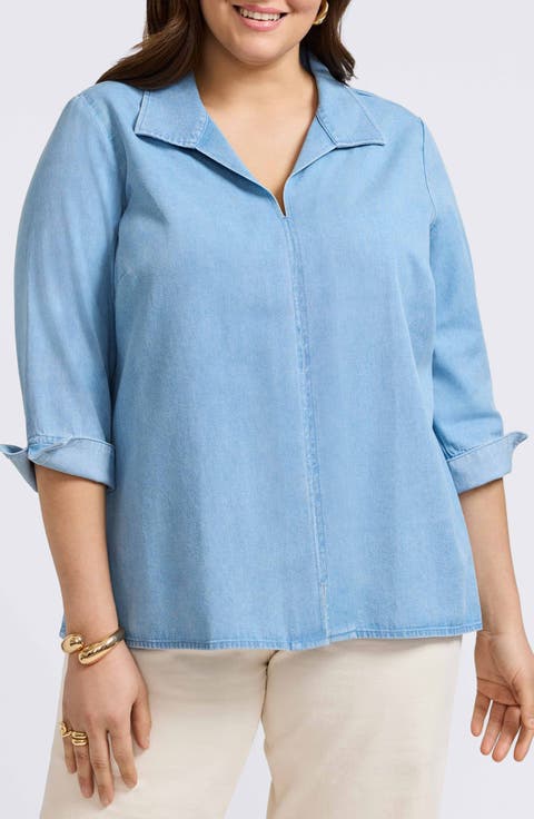 Agnes Denim Shirt (Plus)