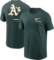 Nike Men's Nike Green Oakland Athletics Over the Shoulder T-Shirt