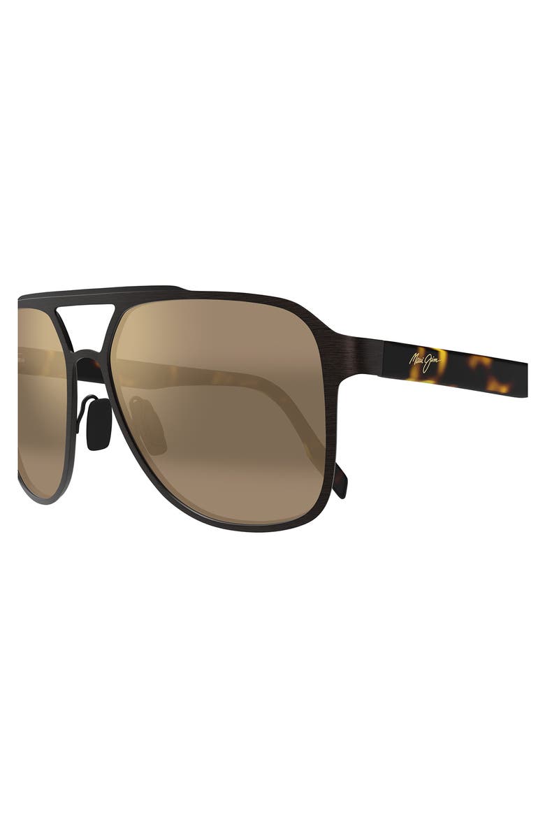 2nd Reef Polarized Rectangular Sunglasses, Alternate, color, BROWN