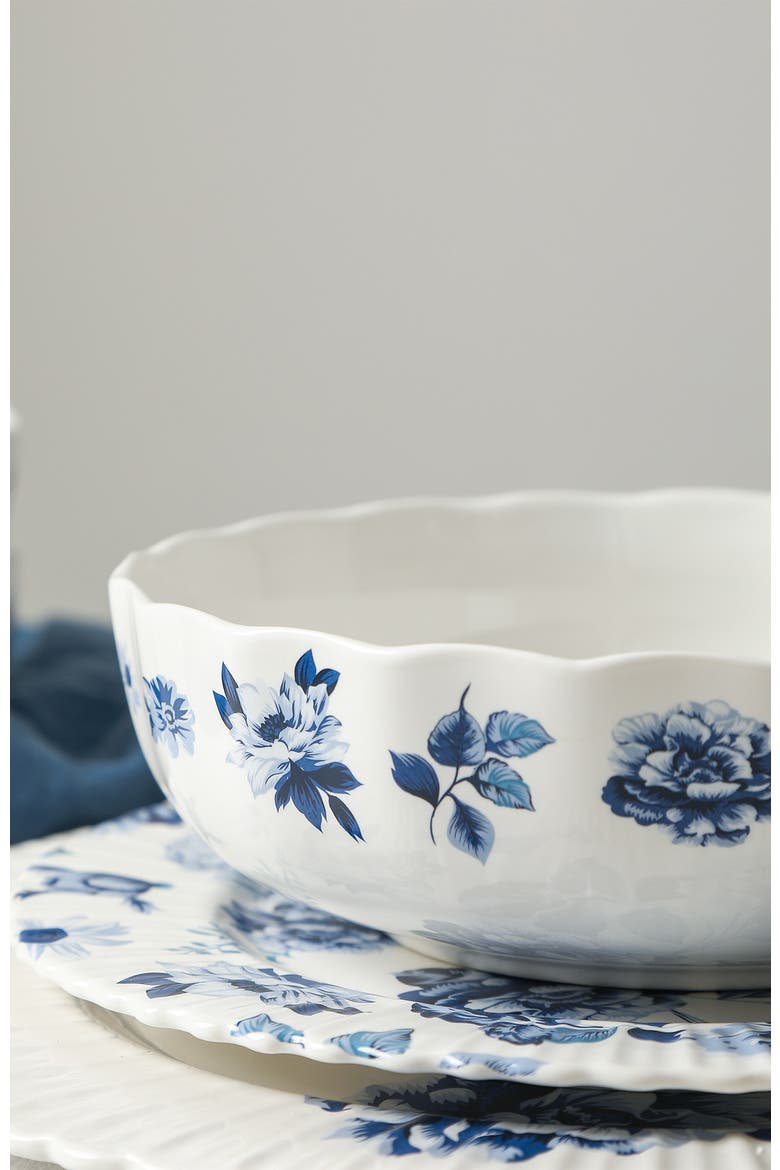 Fiore New Bone China Bowl Set of 4, Alternate, color, Blue