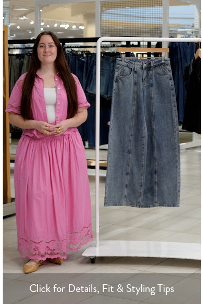 Stitch Pleat Low Rise Wide Leg Jeans video