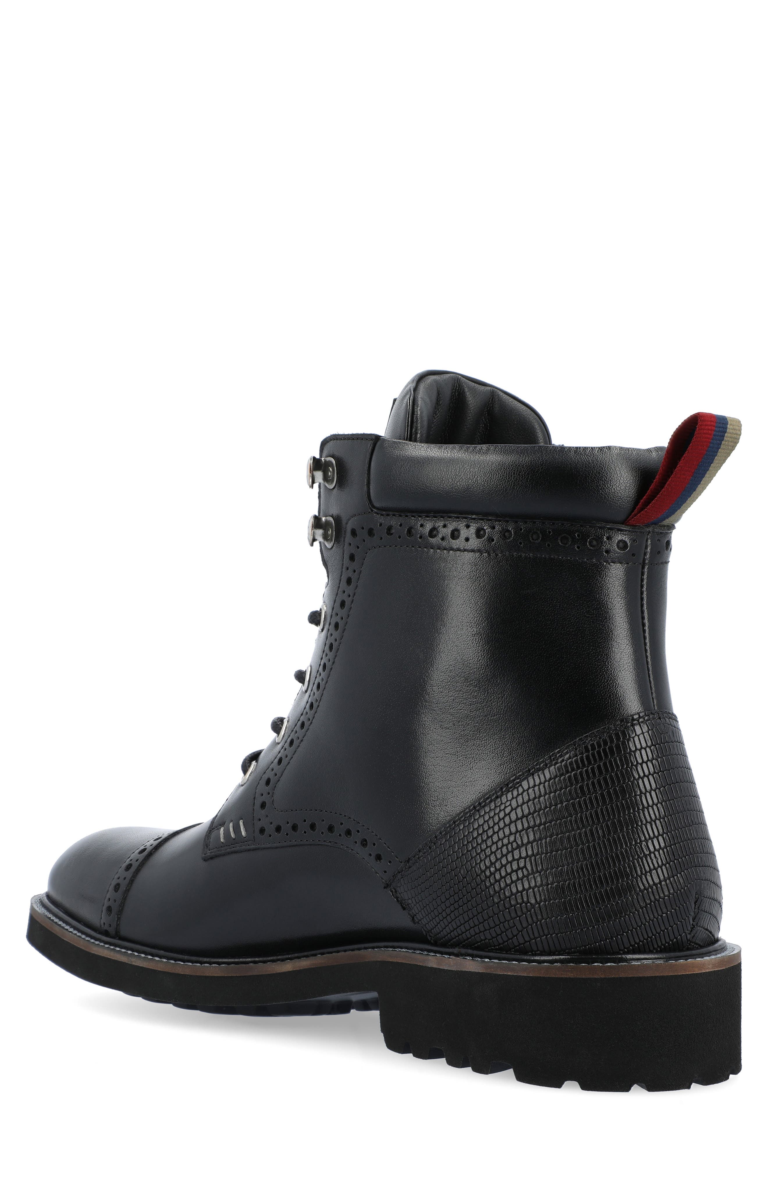 Thomas & Vine Tyrus Leather Cap Toe Combat Boot, Alternate, color, 