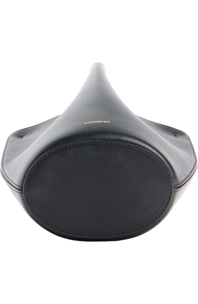 Givenchy Nano Snap Calfskin Bucket Bag, Alternate, color, Black