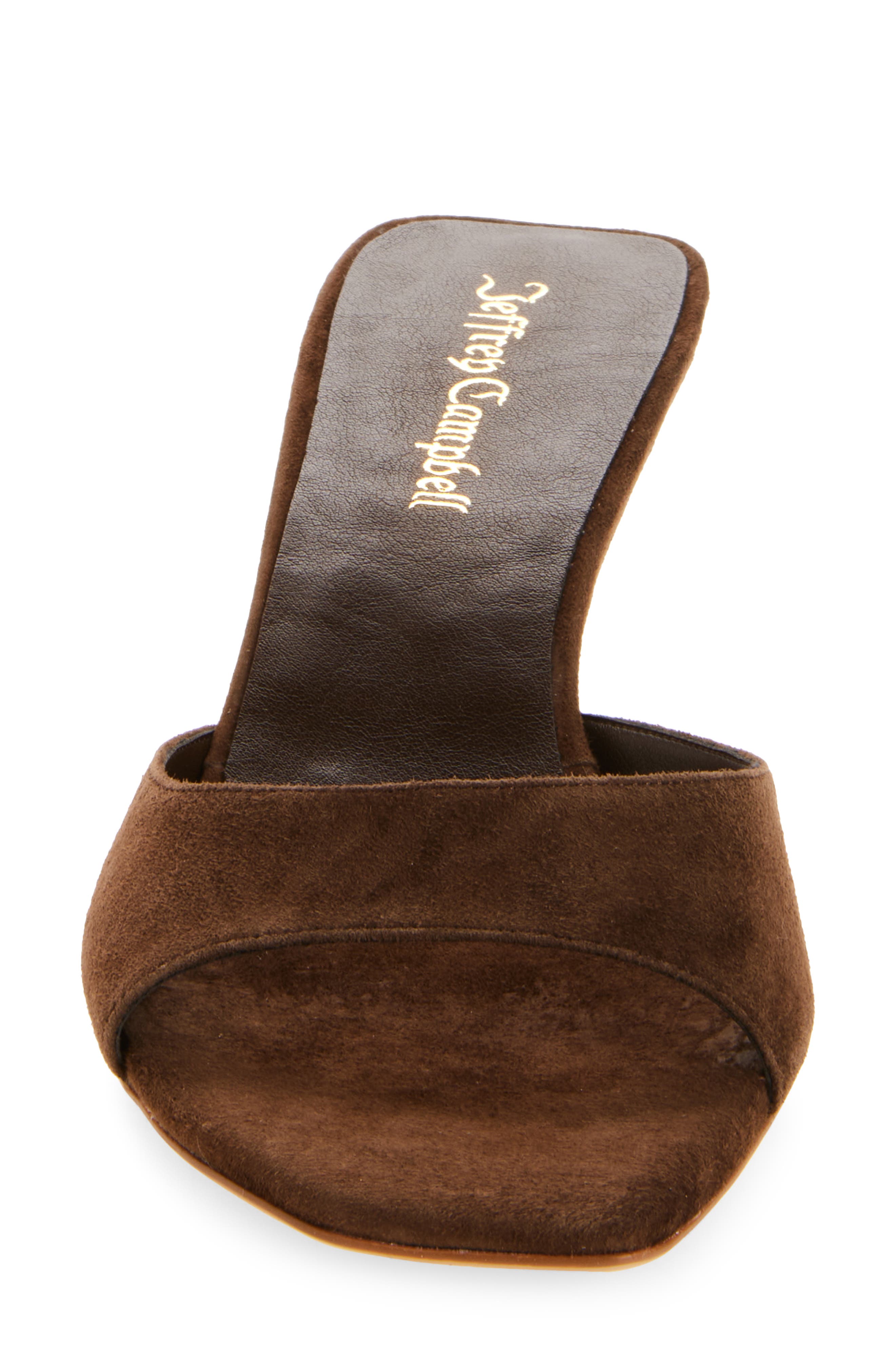 Jeffrey Campbell Cocoa Kitten Heel Slide Sandal, Alternate, color, Brown Suede