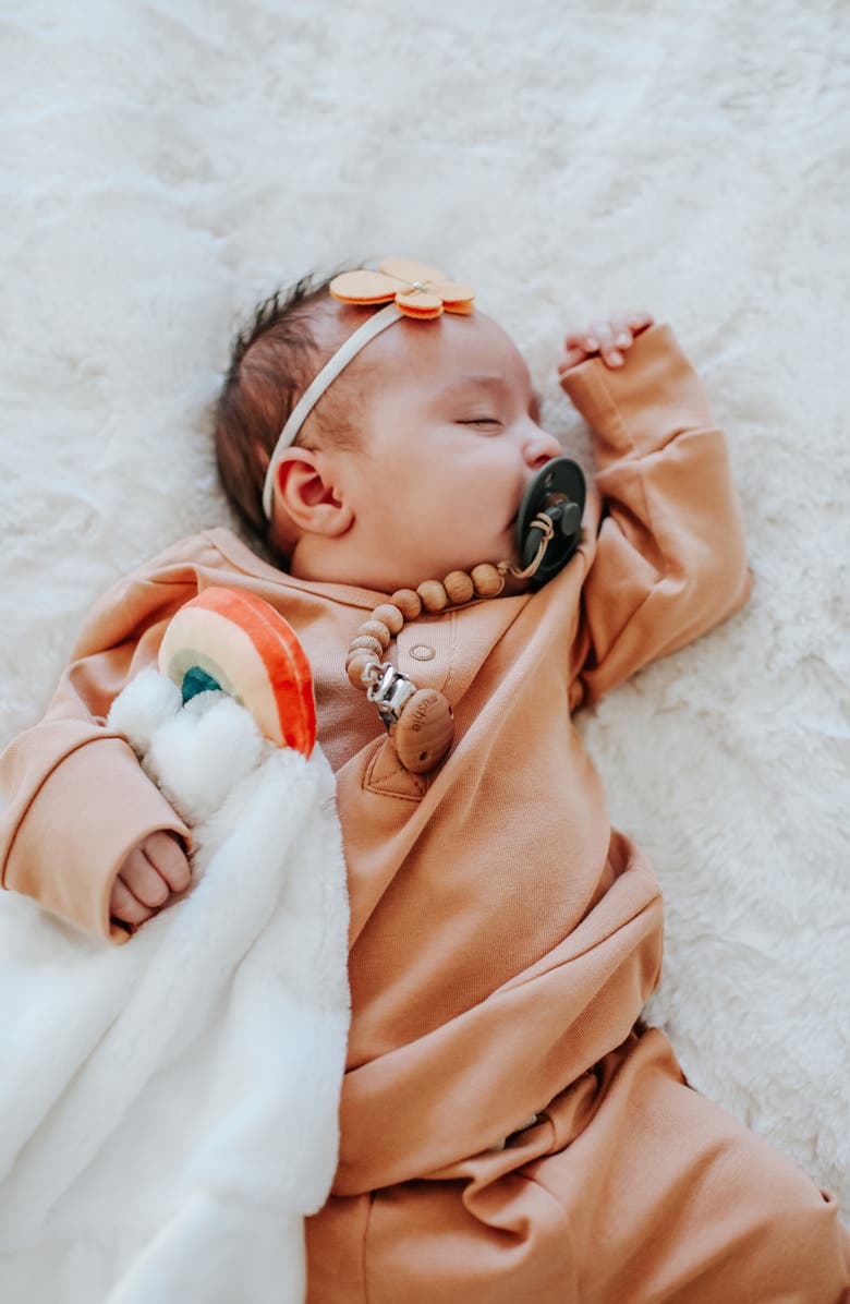 Lucy Darling Little Rainbow Lovey & Soother Blanket, Alternate, color, White