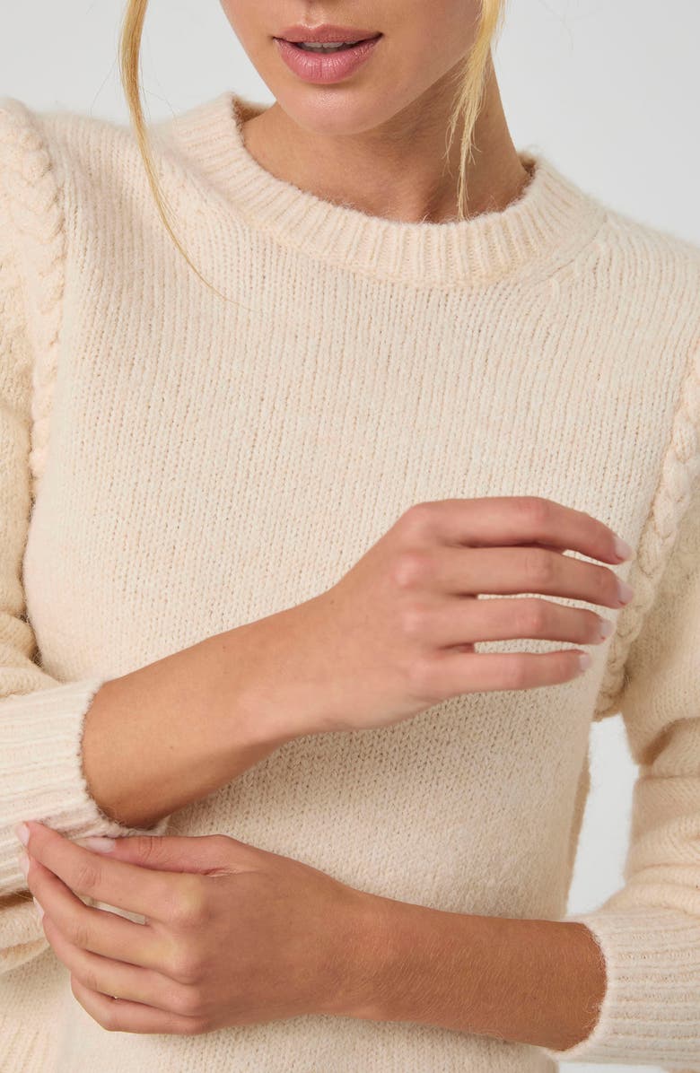 French Connection Braided Trim Sweater, Alternate, color, 