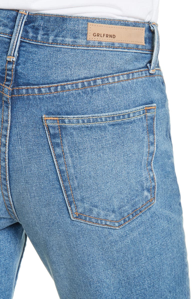 GRLFRND Helena Step Hem Straight Jeans, Alternate, color, 
