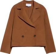 Stella McCartney Crop Wool Peacoat