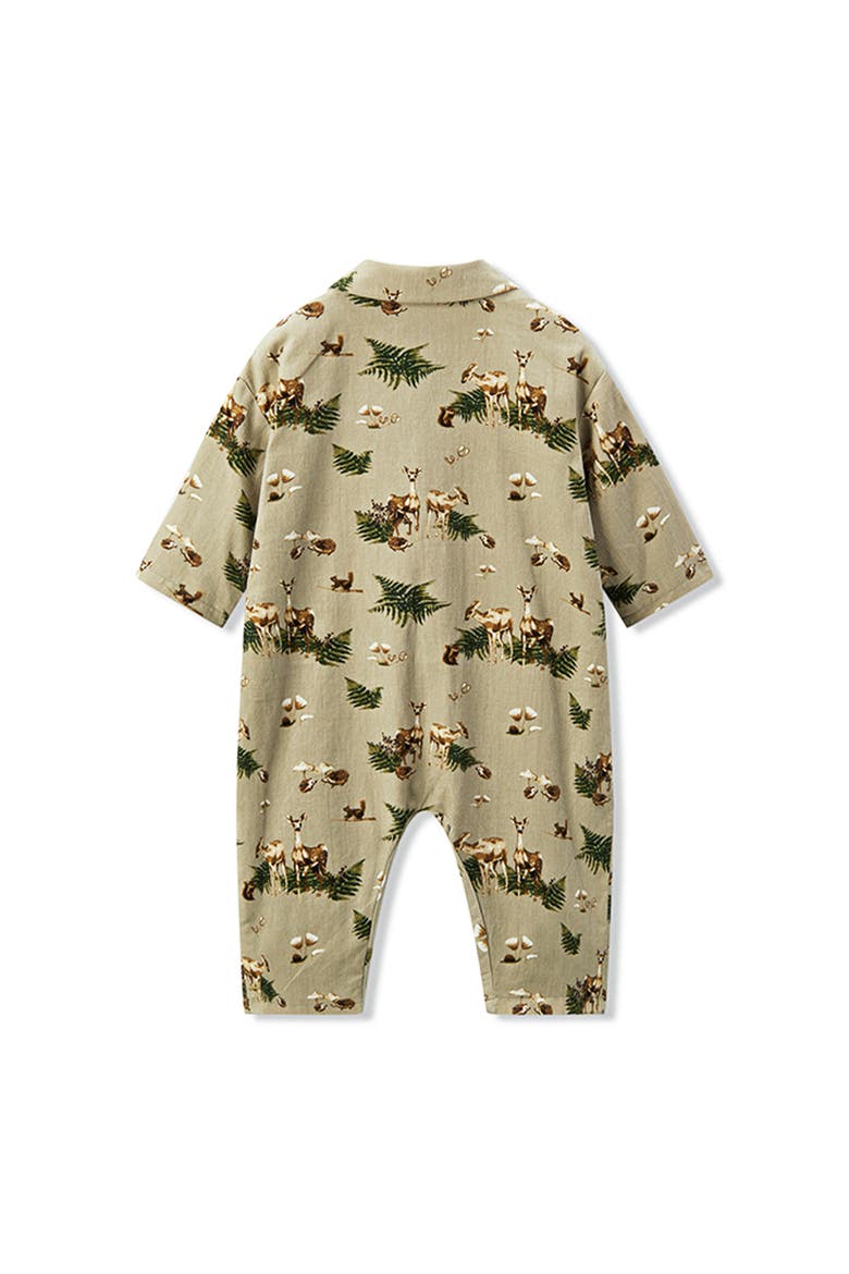 Organic Corduroy Cotton Snap Jumper, Alternate, color, Forest Party