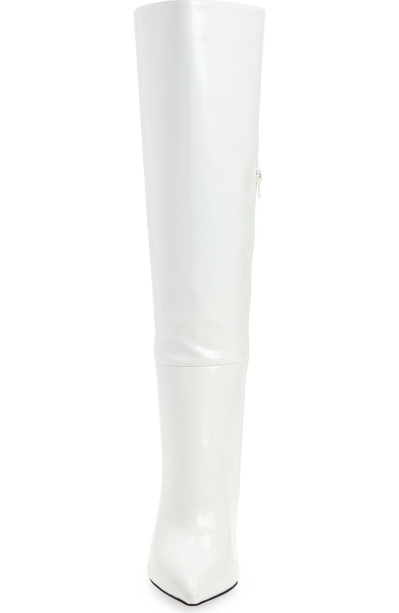 Jeffrey Campbell Arsen Knee High Stiletto Boot, Alternate, color, White