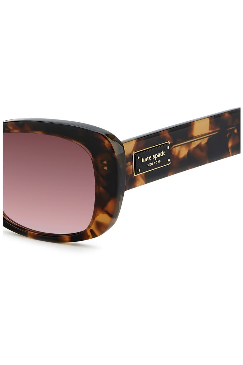 Beryl 53mm Gradient Rectangular Sunglasses, Alternate, color, HAVANA/ BURGUNDYSH