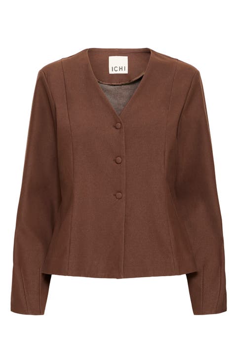 Ihkate Collarless Denim Jacket