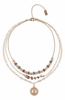 Rachel Roy Crystal Layered Chain Necklace