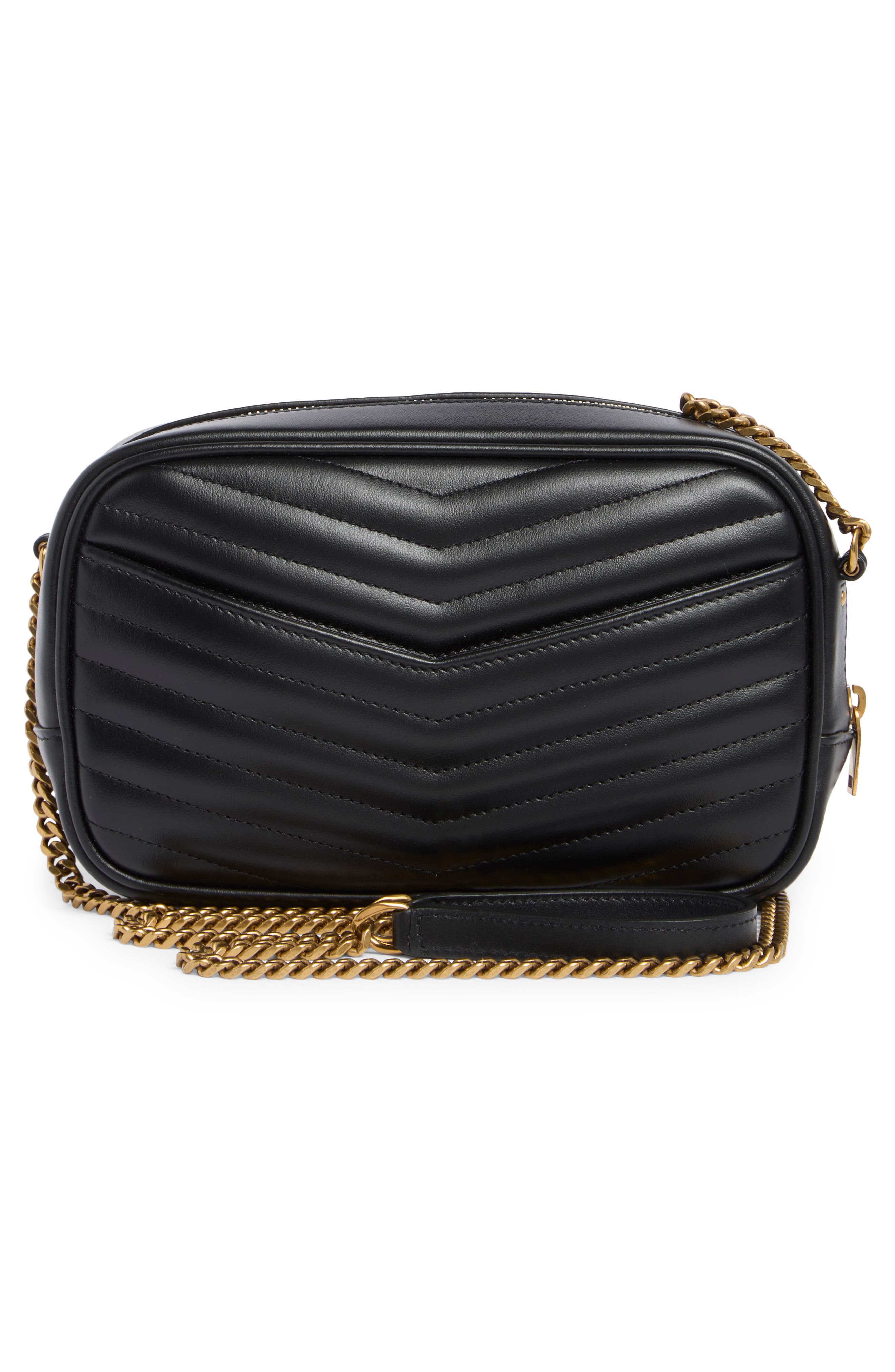 Saint Laurent Mini Lou Matelassé Leather Camera Bag, Alternate, color, 