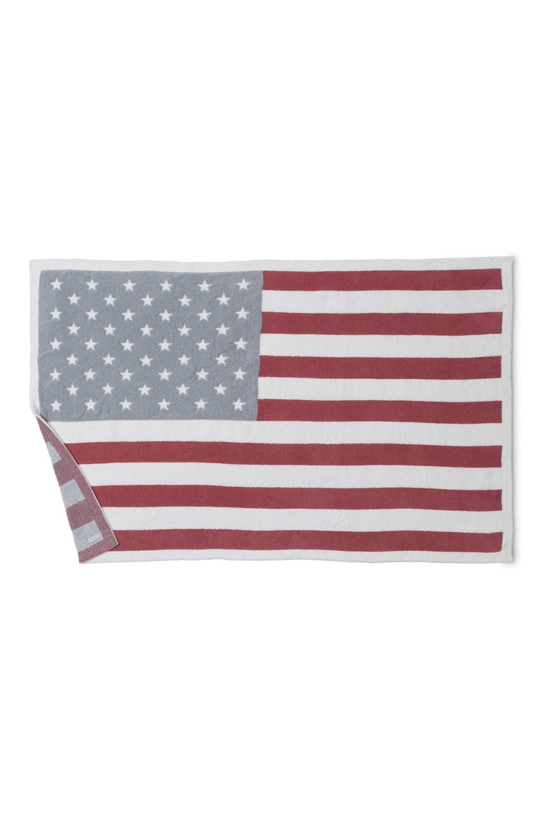 CozyChic® American Flag Throw Blanket, Alternate, color, MOONWATER MULTI