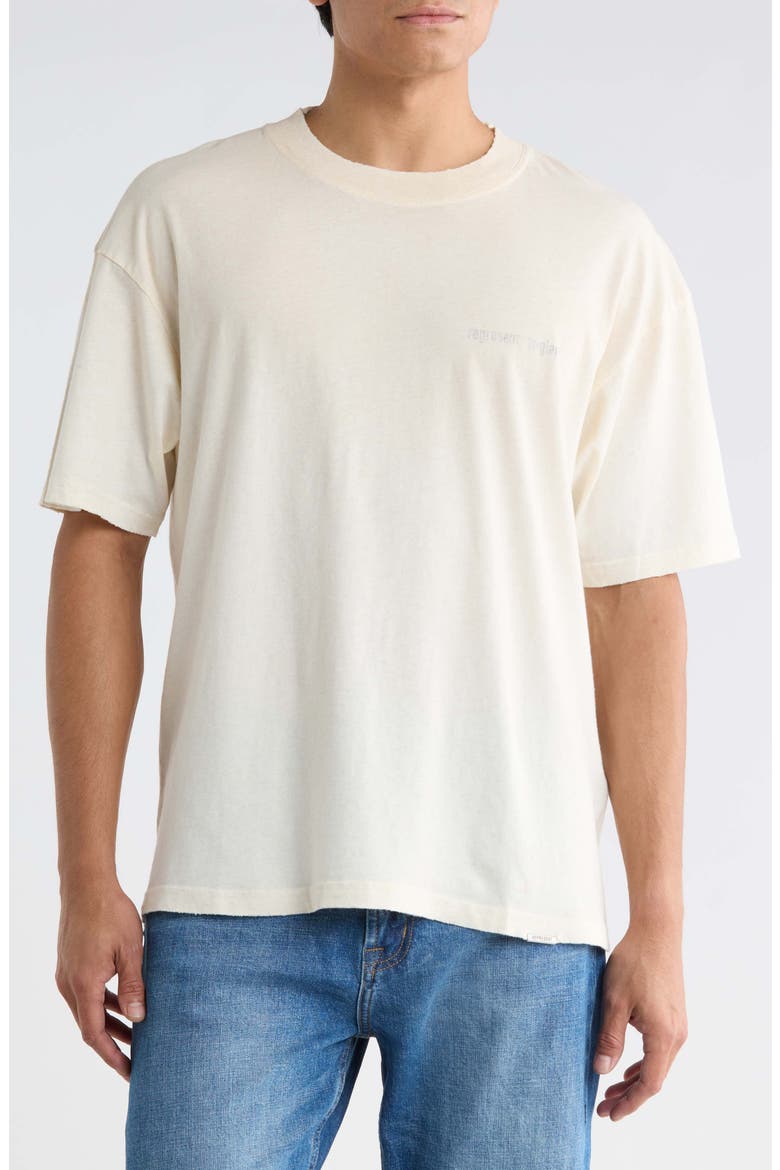 Reverse Resent Oversize Cotton & Hemp Graphic T-Shirt, Main, color, FLAT WHITE