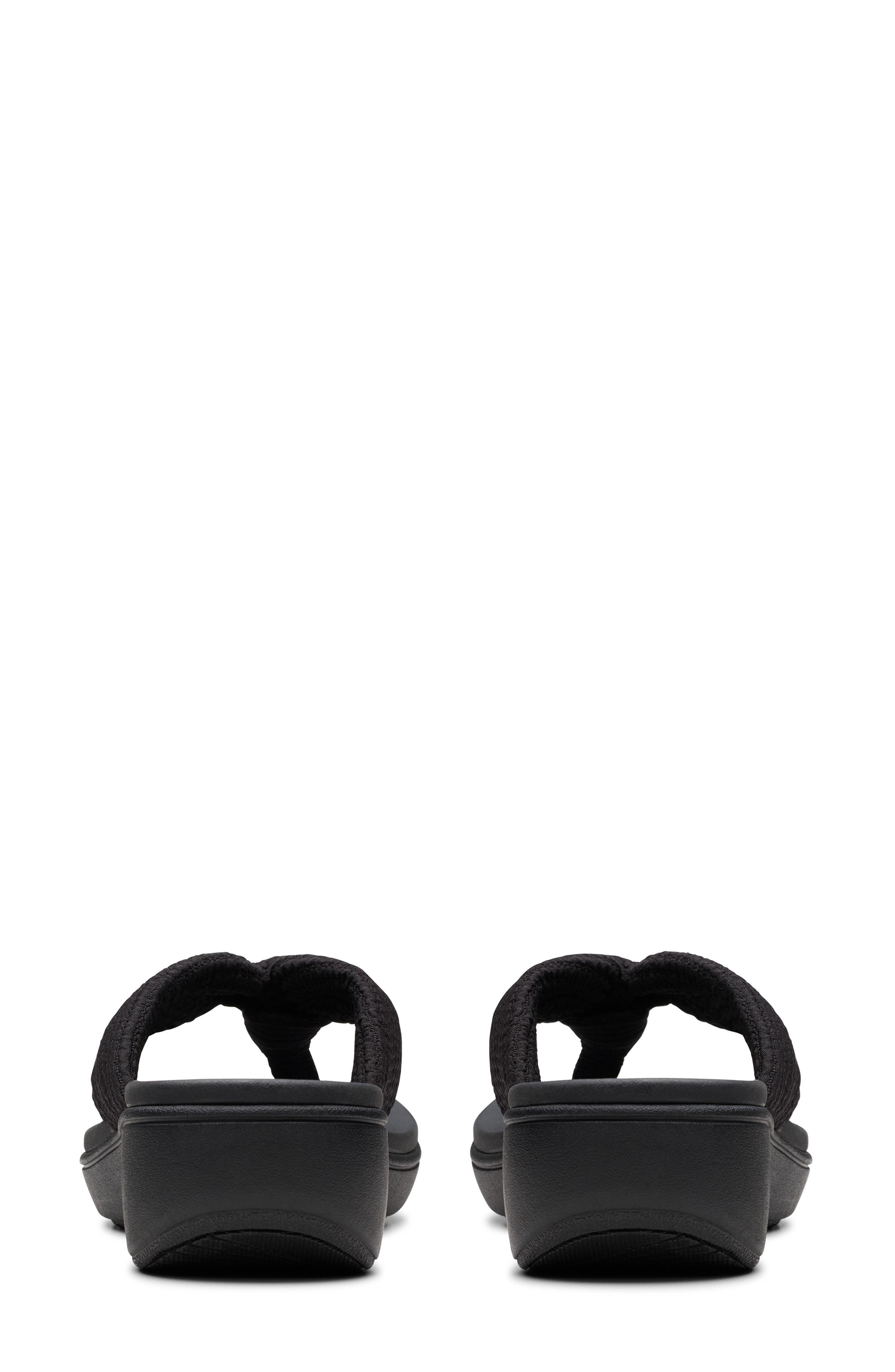Breezerae Erin Wedge Sandal, Alternate, color, BLACK