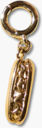 Nickel & Suede Hotdog Charm