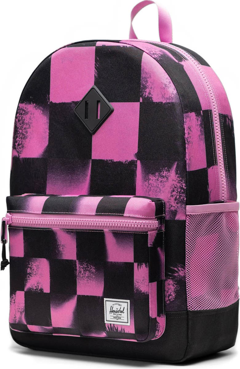 Herschel Supply Co. Kids' Heritage Youth Backpack, Alternate, color, Stencil Checker Opera Mauve