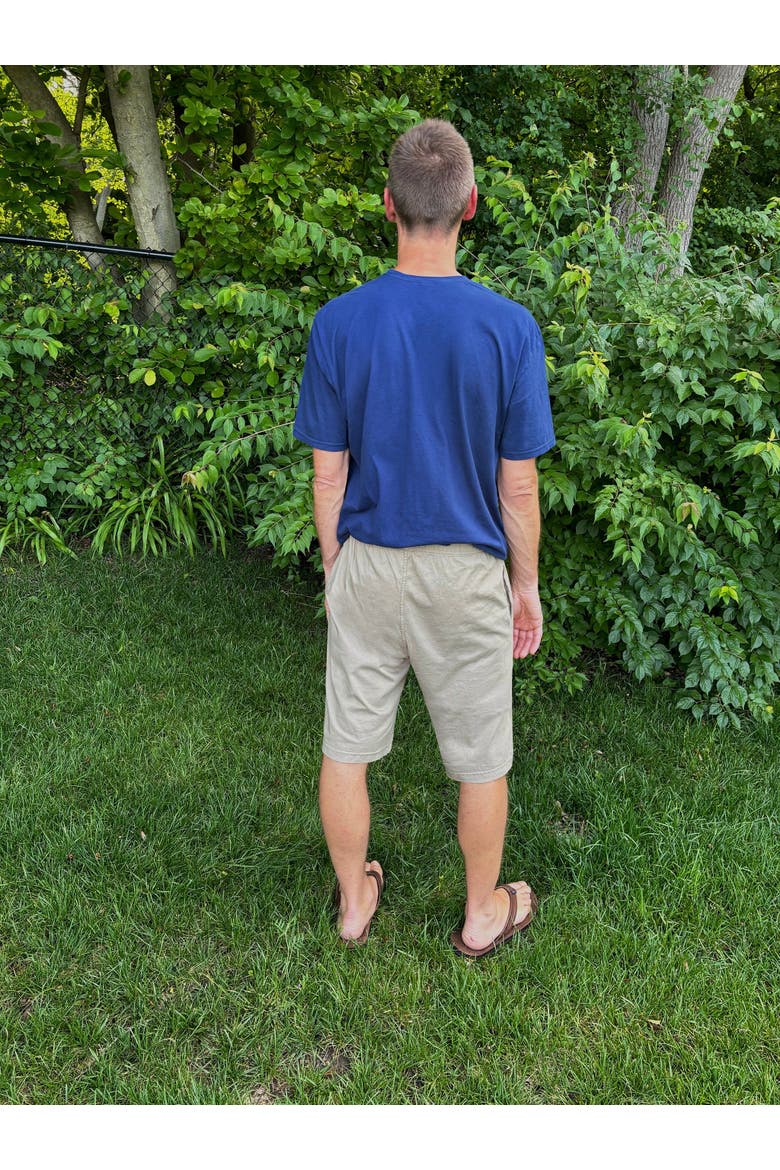 Mens Super-Soft 100% Cotton UPF 50+ Athletic Workout Shorts w/Pockets, Alternate, color, White