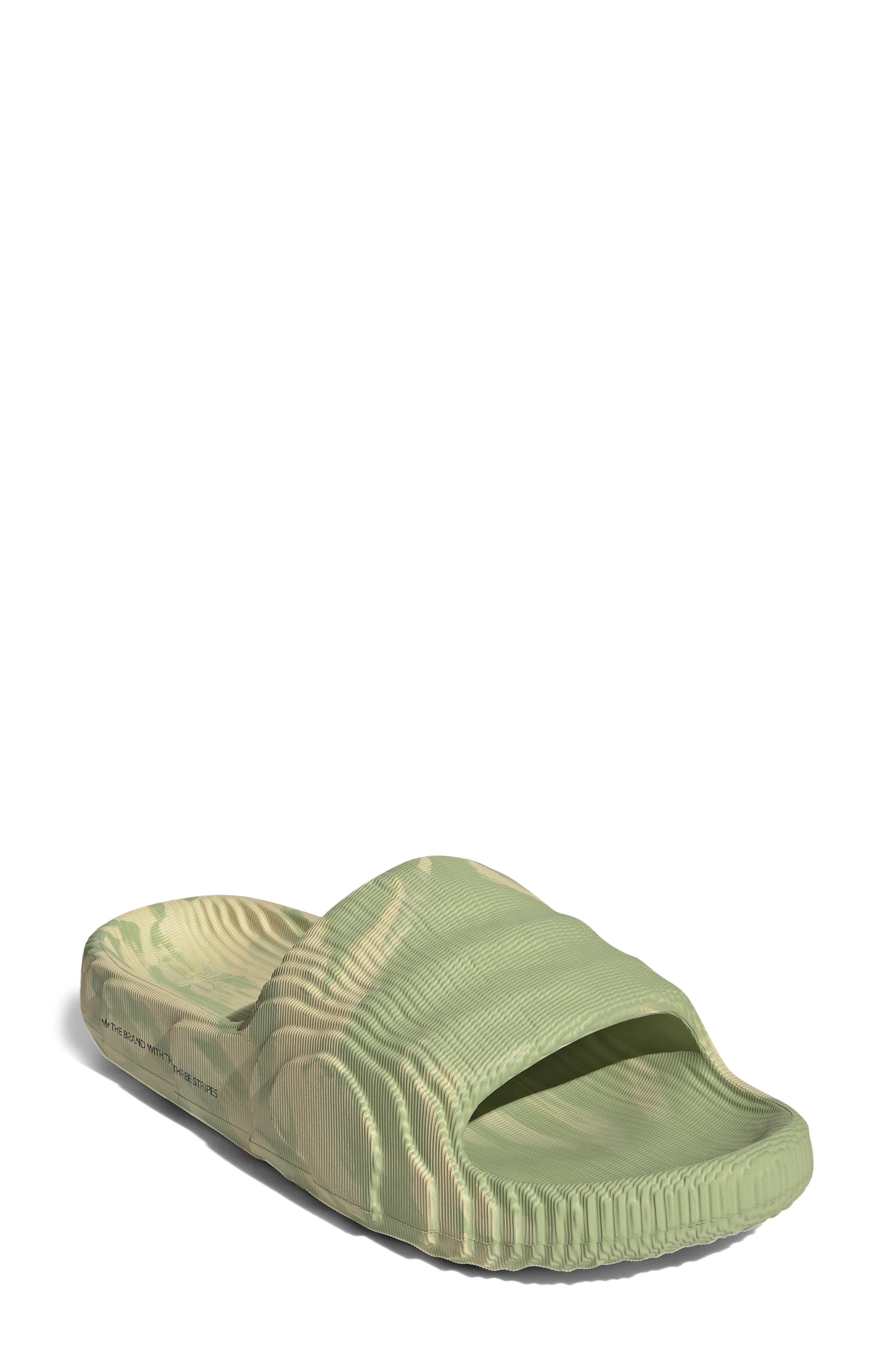 Adilette Comfort Slide Sandal, Main, color, GREEN MULTI