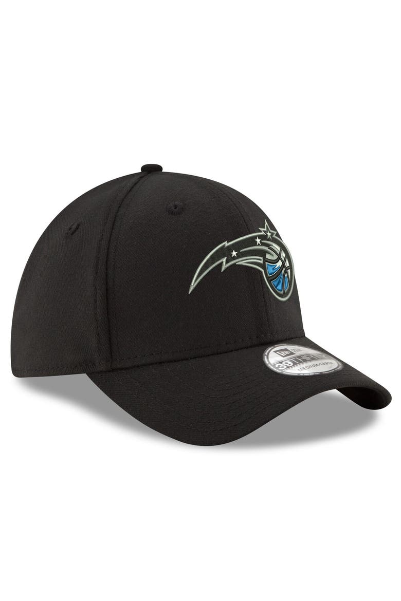 Men's New Era Black Orlando Magic Team Classic 39THIRTY Flex Hat, Alternate, color, BLACK