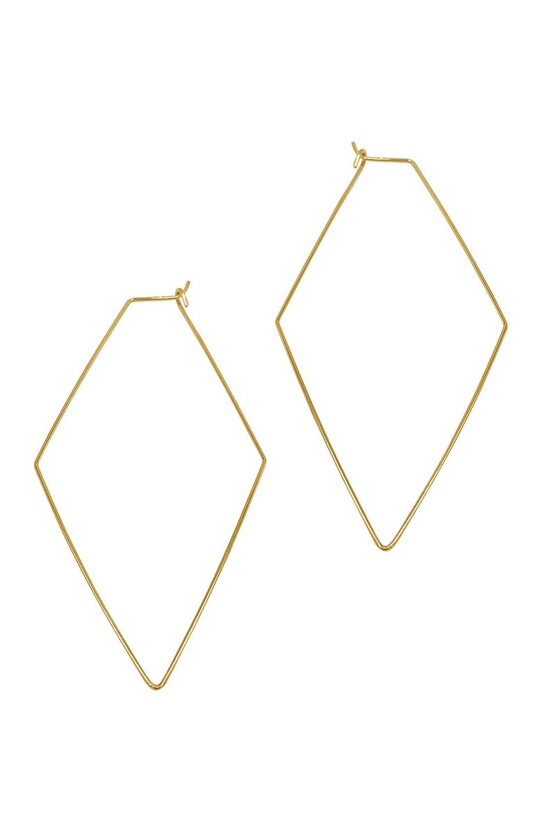 Adornia Water Resistant Geometric Hoop Earrings, Main, color, 