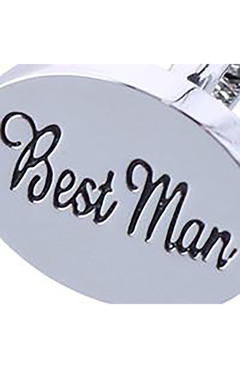 Trafalgar Best Man Cuff Links, Alternate, color, Silver
