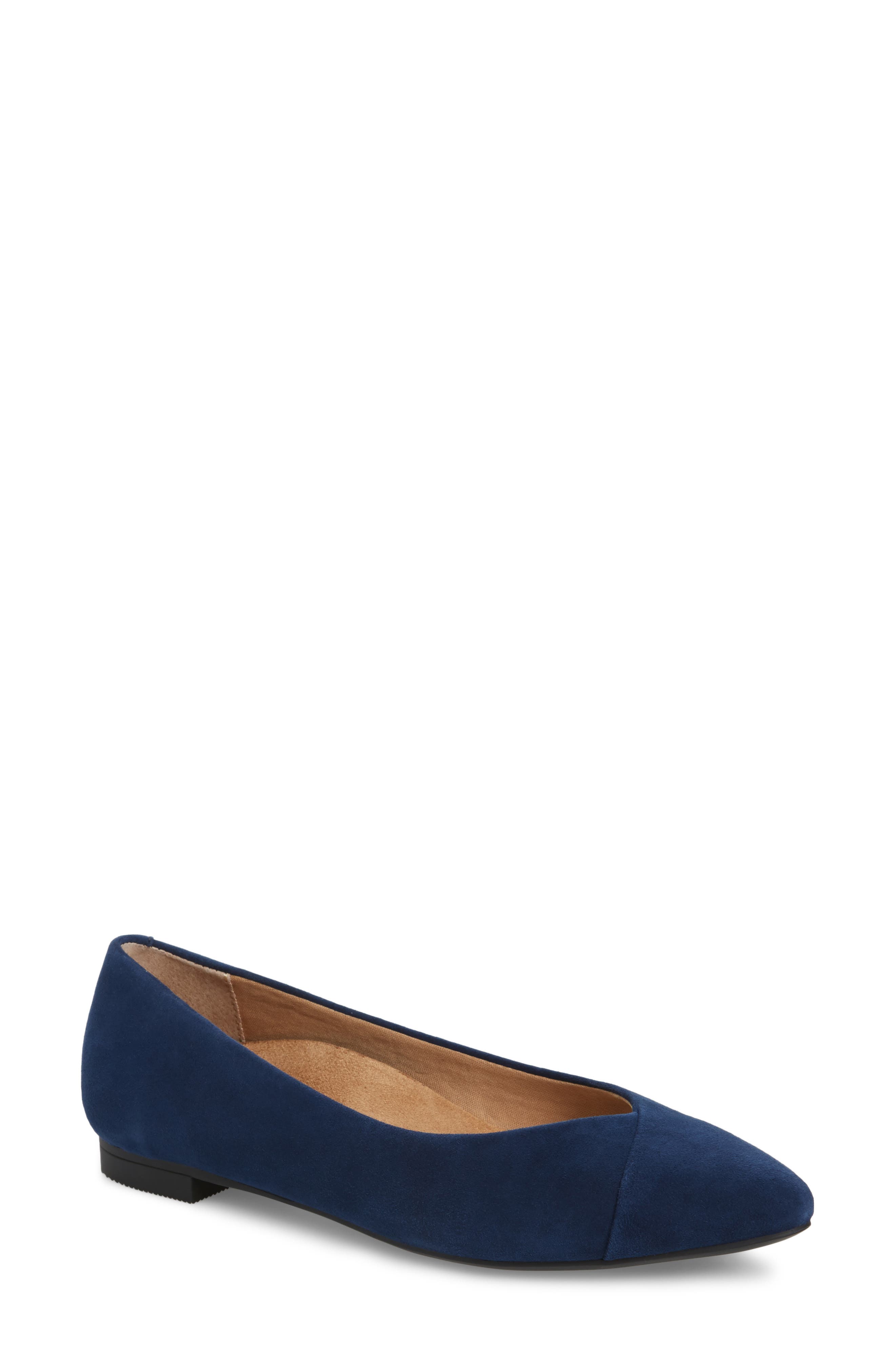 VIONIC WITH ORTHAHEEL Vionic 'Caballo' Pointy Toe Flat, Main, color, 