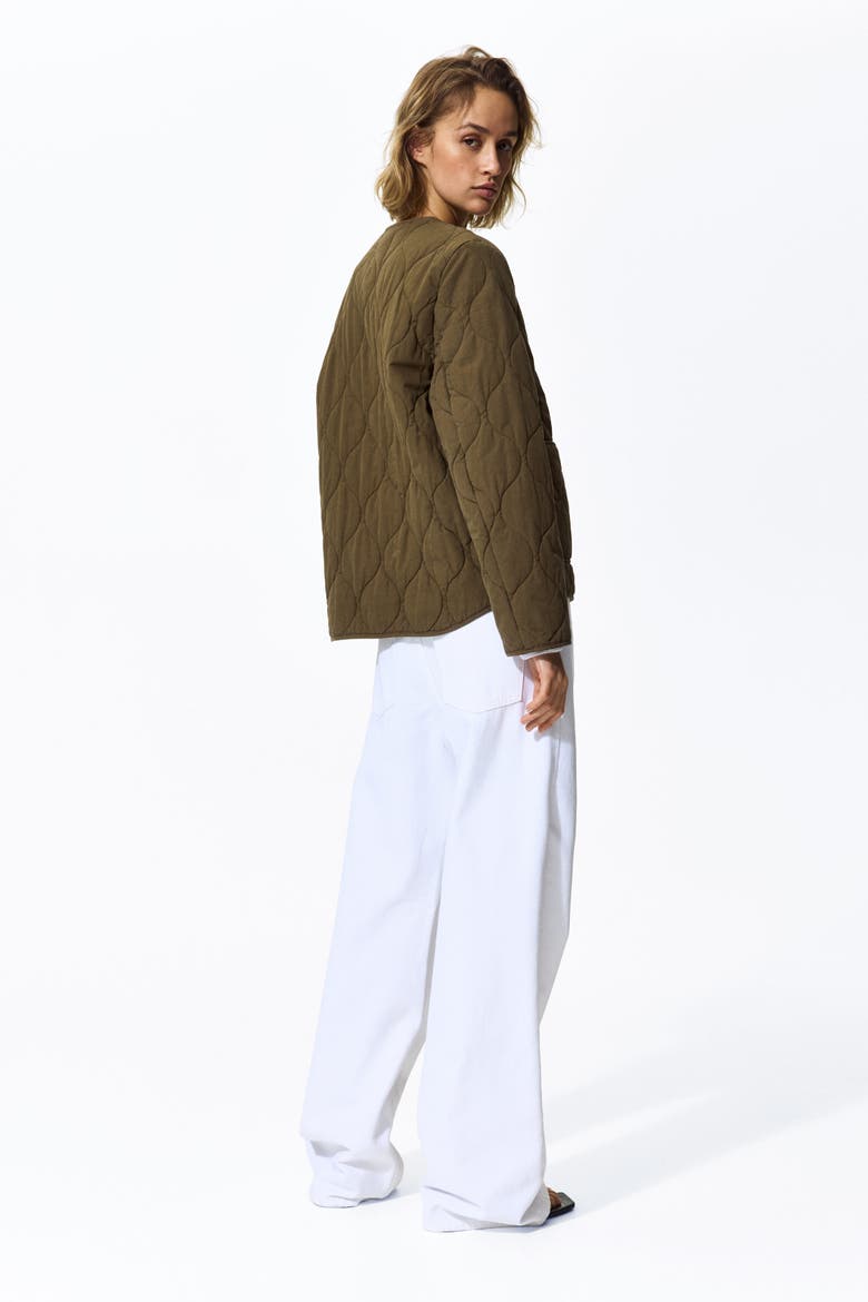 Quilted Jacket, Alternate, color, Dark khaki green