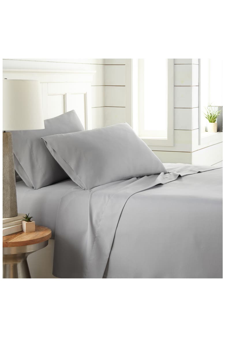 Classic Soft & Comfortable Brushed Microfiber Sheet Set, Main, color, STEEL GREY