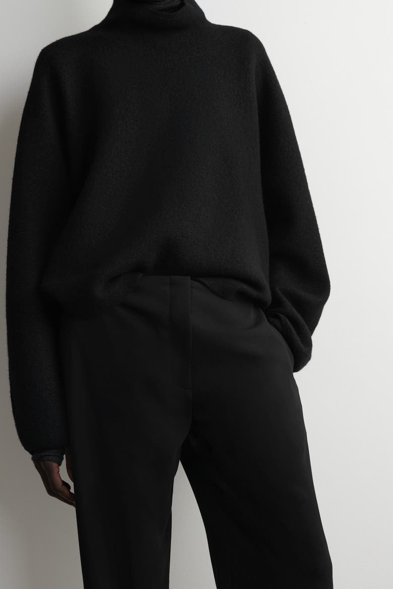 Tailored Regular-Fit Straight-Leg Pants, Alternate, color, BLACK