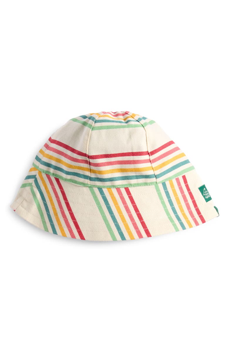 Little Green Radicals Kids' Cream Rainbow Organic Cotton Sun Hat, Main, color, Cream