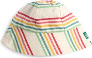 Little Green Radicals Kids' Cream Rainbow Organic Cotton Sun Hat