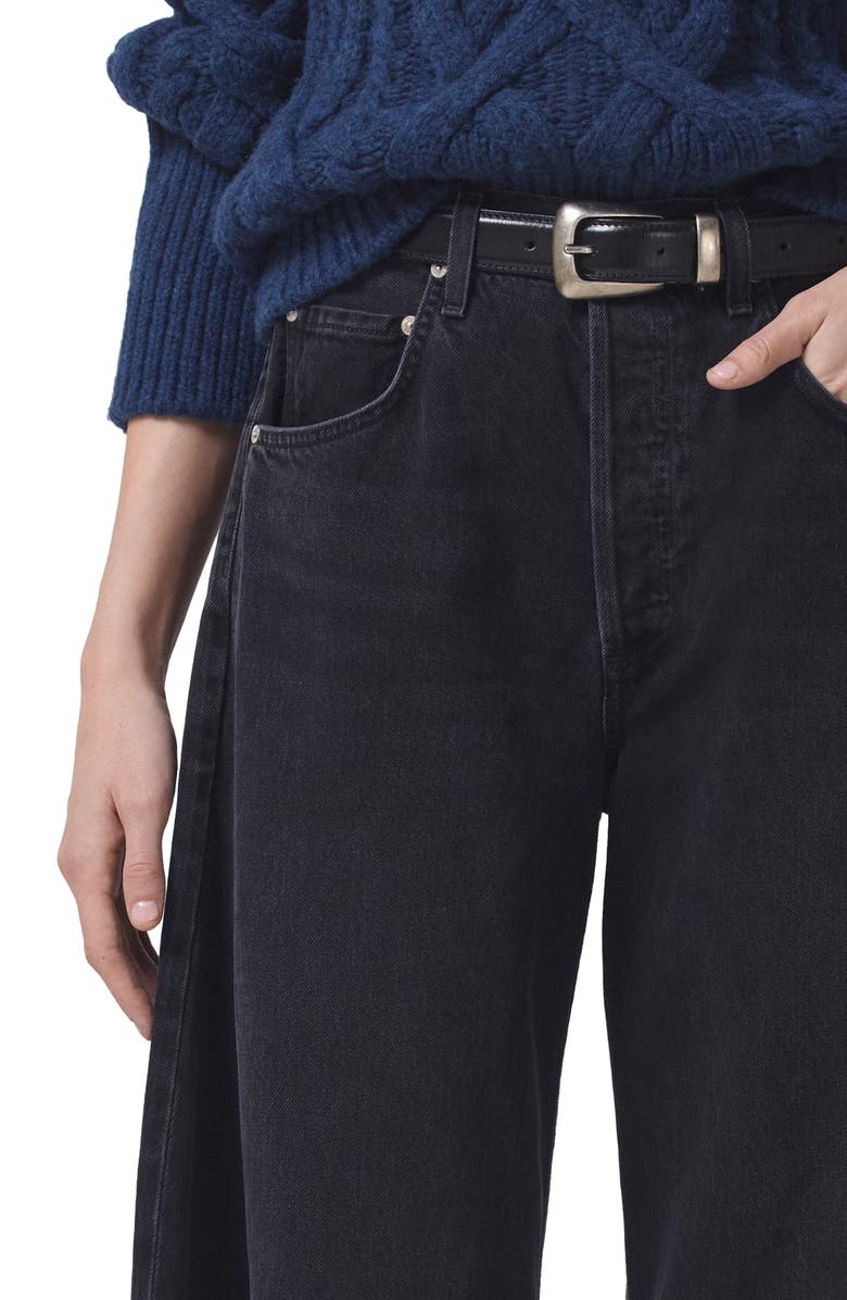 Citizens of Humanity Horseshoe High Waist Chew Hem Organic Cotton Barrel Jeans, Alternate, color, Sonnet