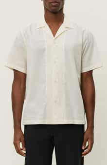 Les Deux Lesley Embroidered Organic Cotton Camp Shirt